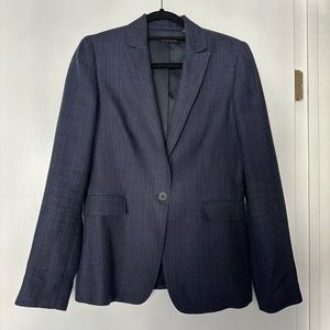 Elie Tahari tweed navy blue blazer (size 6)